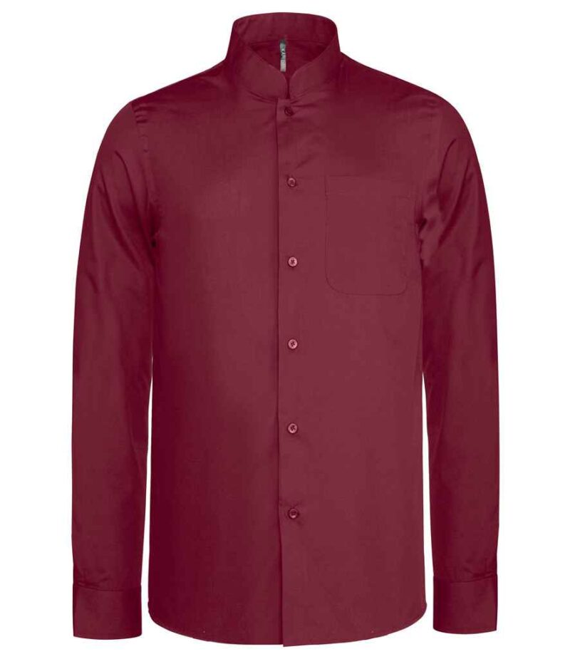 Kariban Long Sleeve Mandarin Collar Shirt - Image 3