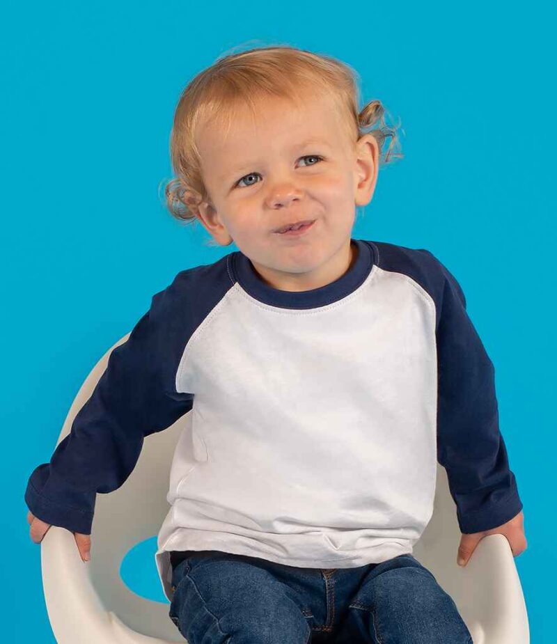 Larkwood Baby/Toddler Long Sleeve Baseball T-Shirt - Image 2