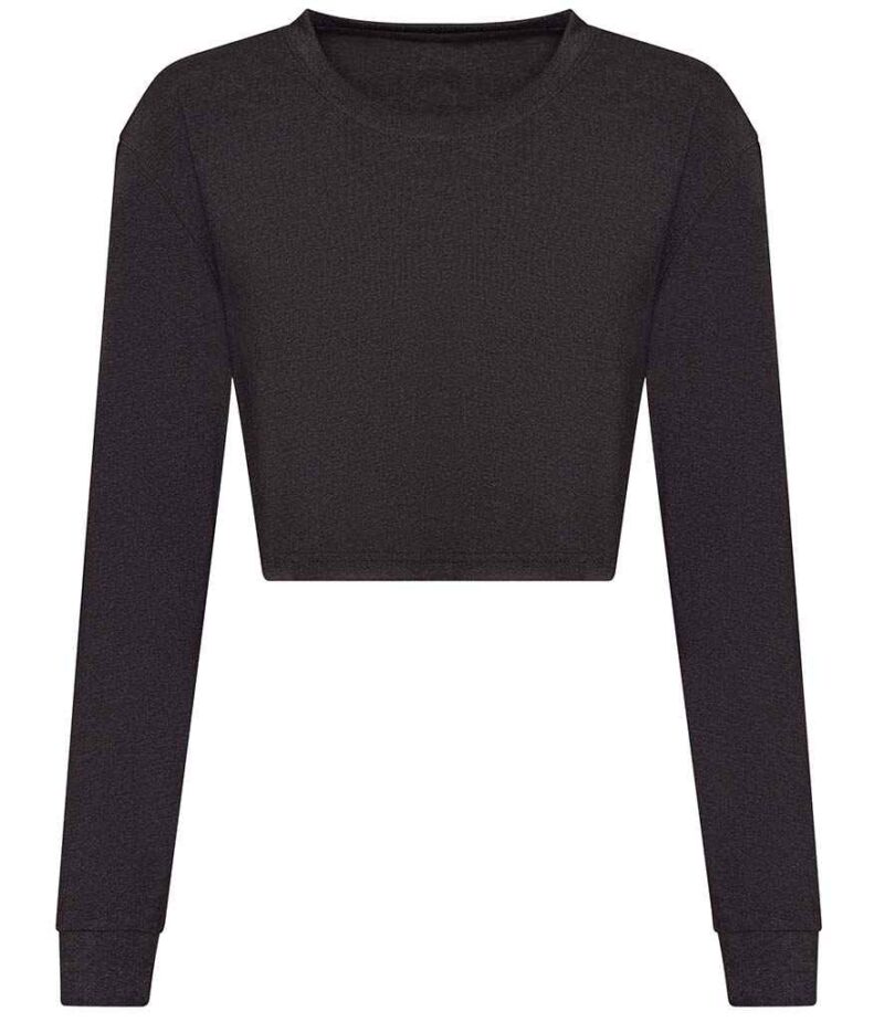 AWDis Ladies Long Sleeve Cropped T-Shirt - Image 2