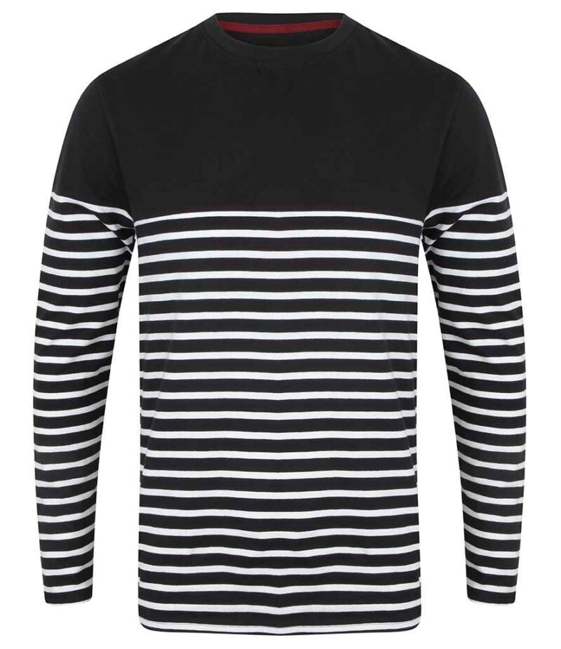 Front Row Unisex Long Sleeve Breton Striped T-Shirt - Image 4