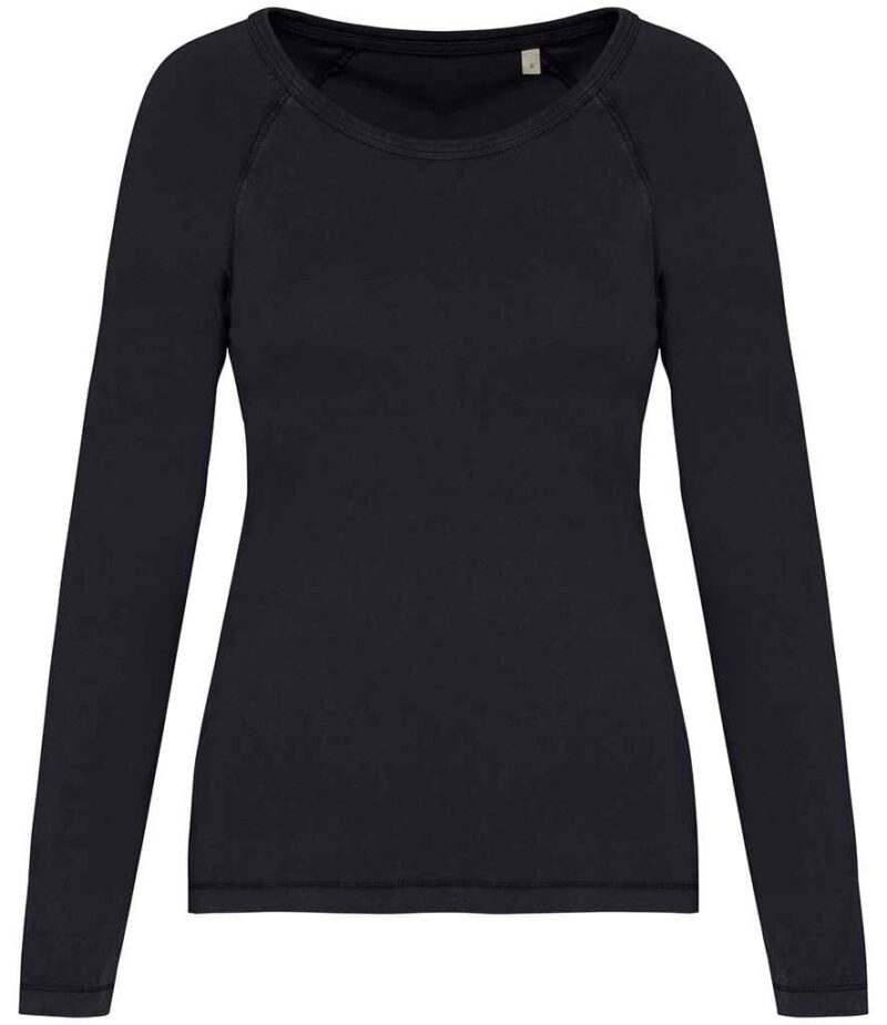 Native Spirit Ladies Raglan Long Sleeve Washed T-Shirt - Image 7