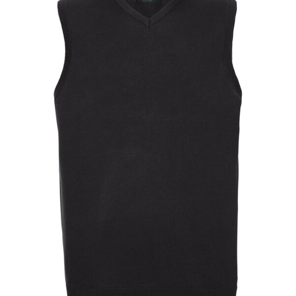 V-neck sleeveless knitted sweater - Image 3