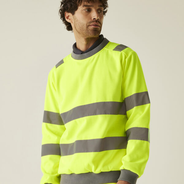 Hi-vis Pro contrast crew neck sweatshirt - Image 3