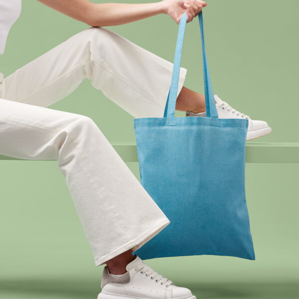 Recycled cotton shopper long handle - Image 3